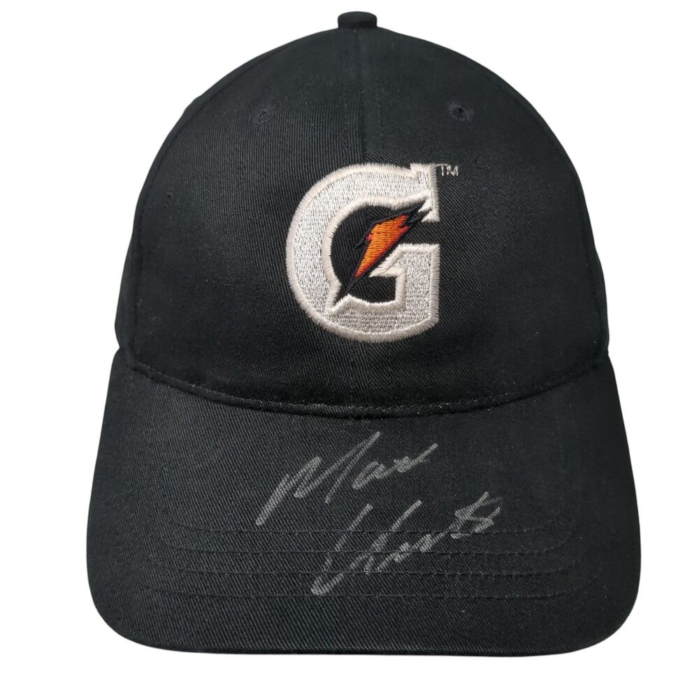 Gatorade Slideback Baseball Hat Black One Size Embroidered Logo Signed